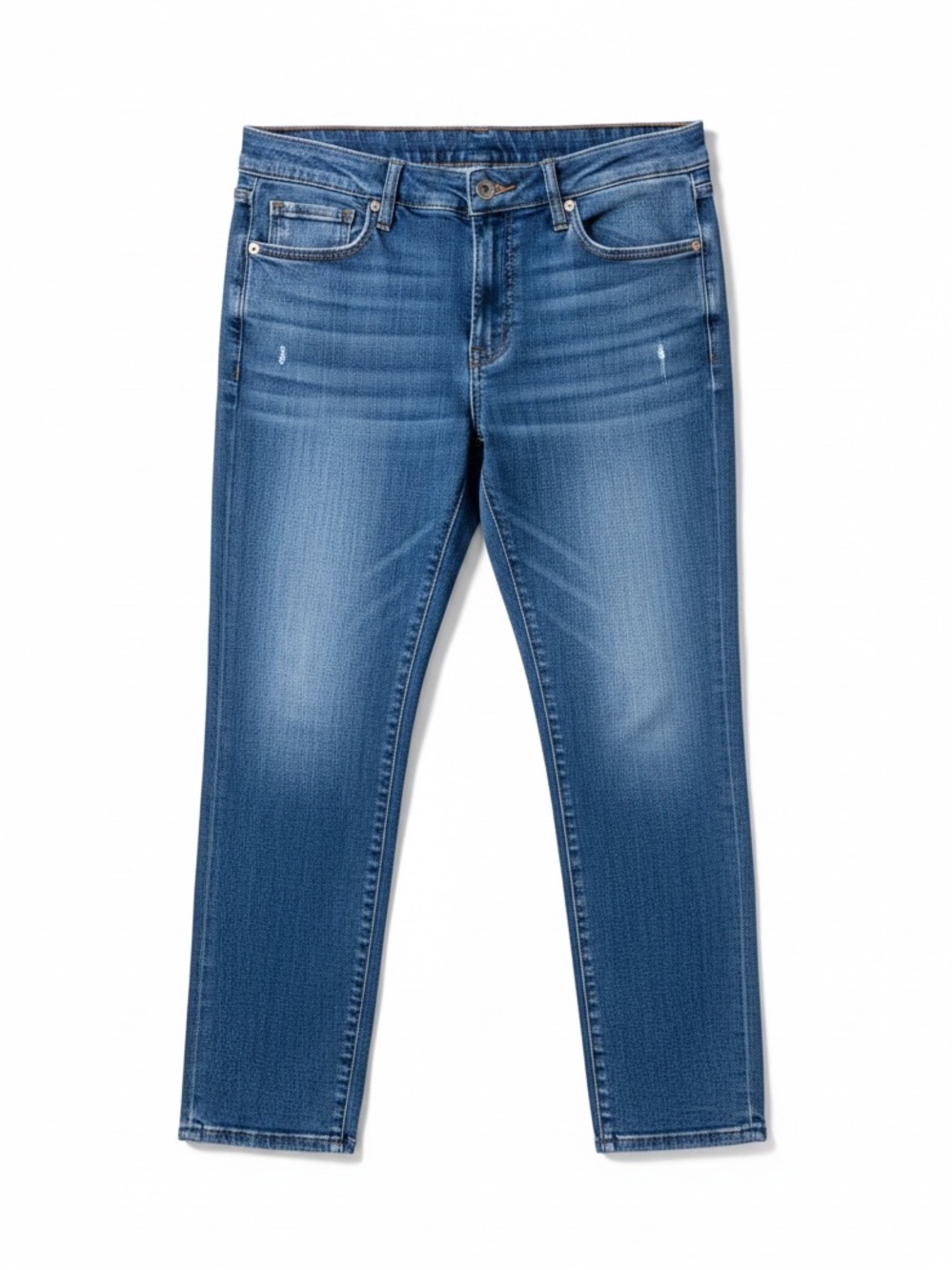 ABERCROMBIE & FITCH Jeans Distressed Cropped Blue Size 8